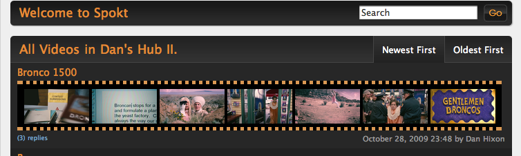 10x2 filmstrip of video still frames